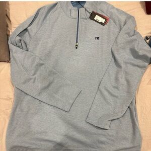 Travis Mathew Light Blue Quarter-Zip Sweatshirt XL NWT